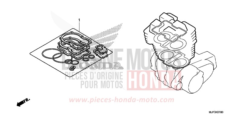 DICHTUNG SATZ A von Africa Twin MAT BALLISTIC BLACK METALLIC (NHA86) von 2016